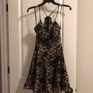 Gently used black lace and nude Windsor dress